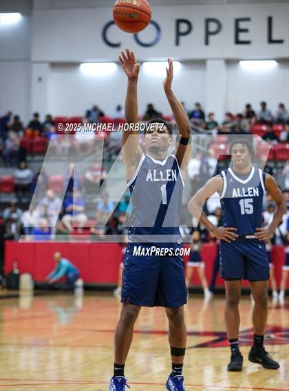 Thumbnail 1 in North Crowley vs. Allen (UIL 6A D1 Boys Basketball Regional Semi) photogallery.