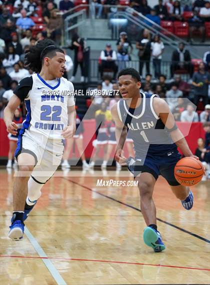 Thumbnail 1 in North Crowley vs. Allen (UIL 6A D1 Boys Basketball Regional Semi) photogallery.