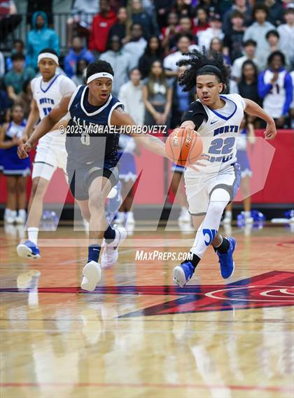 Thumbnail 1 in North Crowley vs. Allen (UIL 6A D1 Boys Basketball Regional Semi) photogallery.