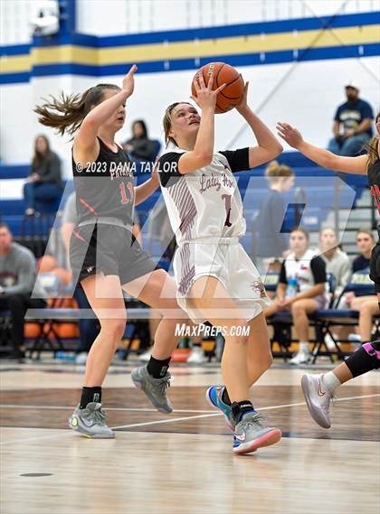 Thumbnail 2 in Forestburg vs Victory Christian Academy (Perrin Tournament) photogallery.