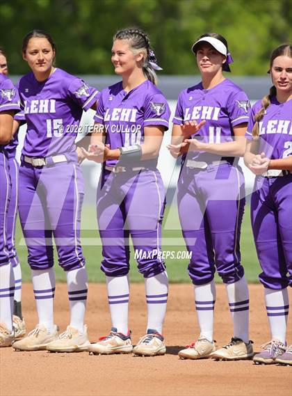 Thumbnail 2 in Lehi vs. Spanish Fork (UHSAA 5A Final Game 2) photogallery.