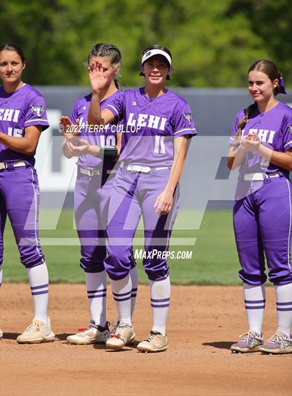 Thumbnail 3 in Lehi vs. Spanish Fork (UHSAA 5A Final Game 2) photogallery.