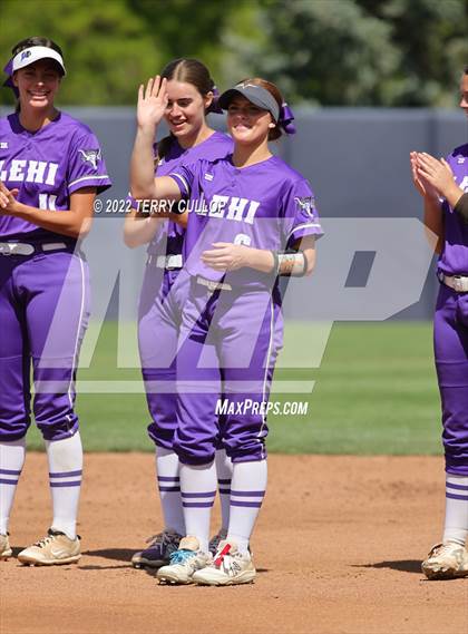 Thumbnail 2 in Lehi vs. Spanish Fork (UHSAA 5A Final Game 2) photogallery.