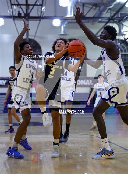 Thumbnail 1 in North Broward Prep vs Union Catholic (Miami Holiday Invitational) photogallery.