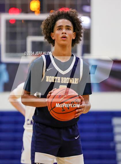 Thumbnail 1 in North Broward Prep vs Union Catholic (Miami Holiday Invitational) photogallery.