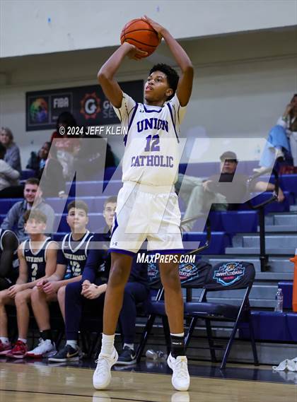 Thumbnail 3 in North Broward Prep vs Union Catholic (Miami Holiday Invitational) photogallery.