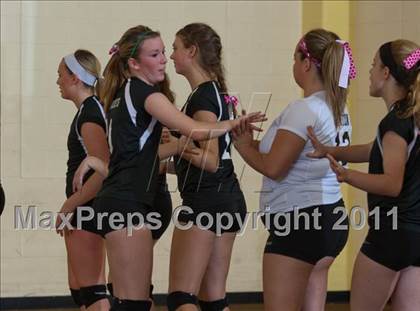 Thumbnail 1 in Morristown vs Baptist Academy (IHSAA Volleyball Sectionals) photogallery.