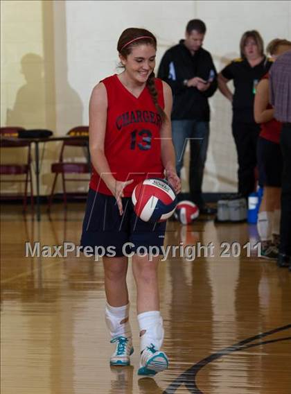 Thumbnail 1 in Morristown vs Baptist Academy (IHSAA Volleyball Sectionals) photogallery.