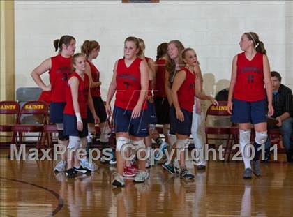 Thumbnail 3 in Morristown vs Baptist Academy (IHSAA Volleyball Sectionals) photogallery.