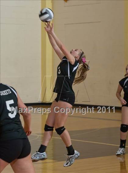 Thumbnail 3 in Morristown vs Baptist Academy (IHSAA Volleyball Sectionals) photogallery.