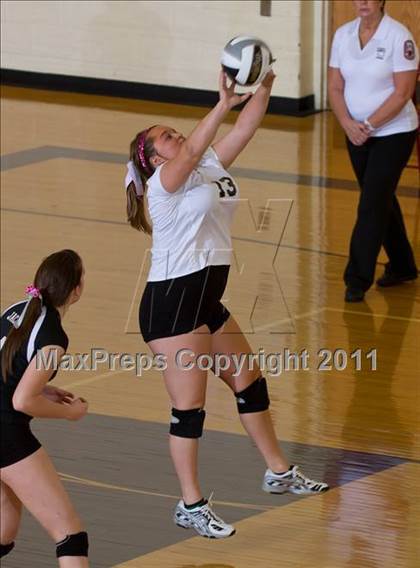 Thumbnail 2 in Morristown vs Baptist Academy (IHSAA Volleyball Sectionals) photogallery.