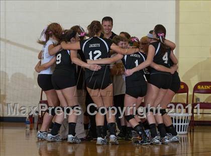 Thumbnail 2 in Morristown vs Baptist Academy (IHSAA Volleyball Sectionals) photogallery.