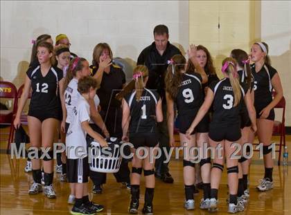 Thumbnail 2 in Morristown vs Baptist Academy (IHSAA Volleyball Sectionals) photogallery.