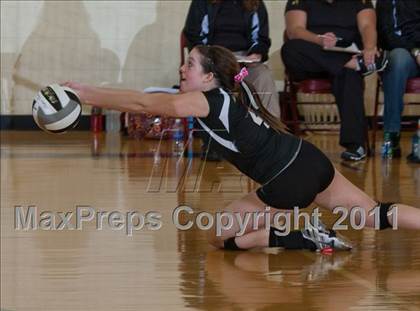 Thumbnail 3 in Morristown vs Baptist Academy (IHSAA Volleyball Sectionals) photogallery.