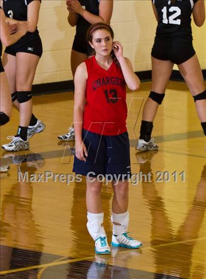 Thumbnail 1 in Morristown vs Baptist Academy (IHSAA Volleyball Sectionals) photogallery.
