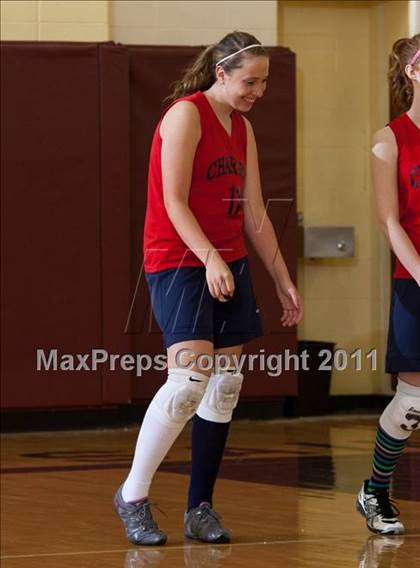 Thumbnail 3 in Morristown vs Baptist Academy (IHSAA Volleyball Sectionals) photogallery.