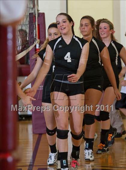 Thumbnail 3 in Morristown vs Baptist Academy (IHSAA Volleyball Sectionals) photogallery.