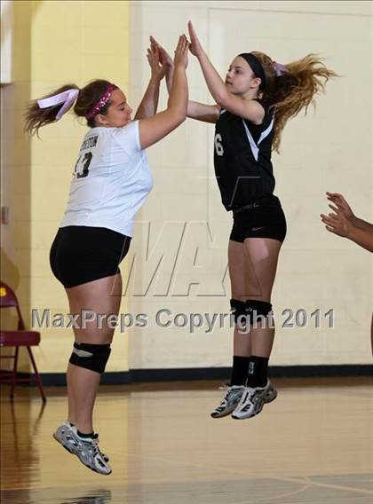Thumbnail 1 in Morristown vs Baptist Academy (IHSAA Volleyball Sectionals) photogallery.