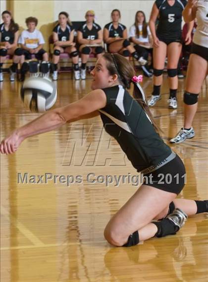 Thumbnail 3 in Morristown vs Baptist Academy (IHSAA Volleyball Sectionals) photogallery.