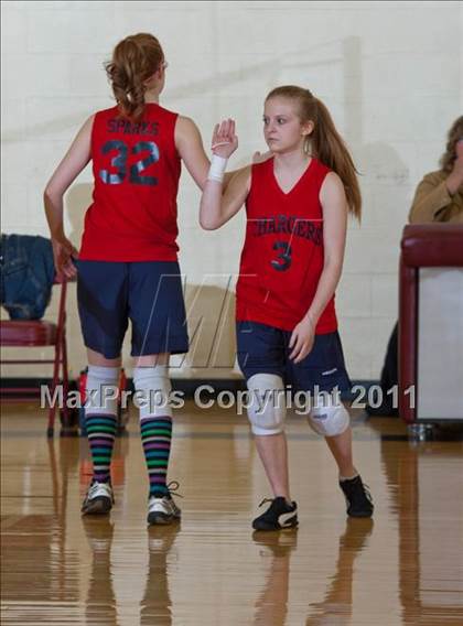 Thumbnail 2 in Morristown vs Baptist Academy (IHSAA Volleyball Sectionals) photogallery.