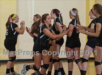 Thumbnail 1 in Morristown vs Baptist Academy (IHSAA Volleyball Sectionals) photogallery.
