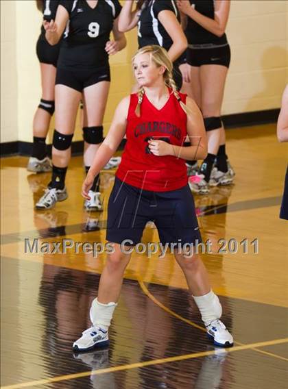 Thumbnail 3 in Morristown vs Baptist Academy (IHSAA Volleyball Sectionals) photogallery.