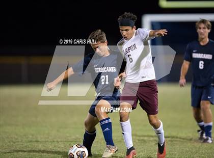 Thumbnail 2 in Palm Harbor University vs Tarpon Springs (countryside preseason tournament) photogallery.