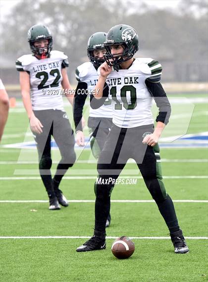 Thumbnail 1 in Live Oak Classical vs. Vanguard College Prep (TAPPS 6-man D2 Area Playoff) photogallery.