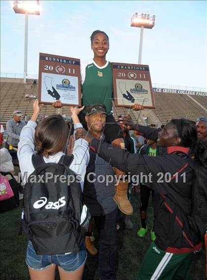 Thumbnail 1 in CIF SS Masters Track & Field Championships  photogallery.