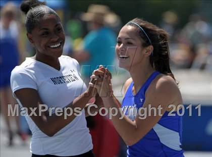 Thumbnail 1 in CIF SS Masters Track & Field Championships  photogallery.