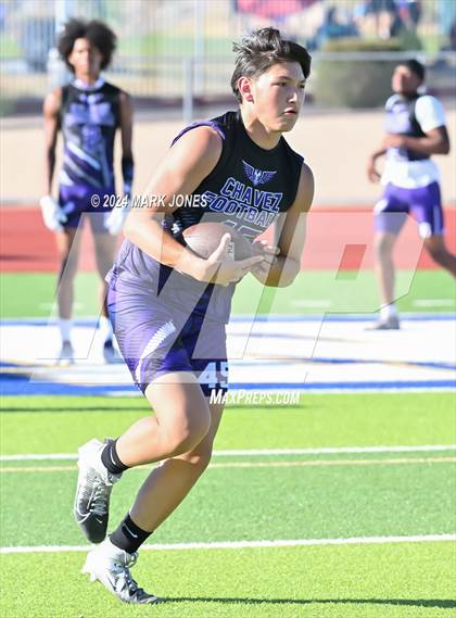 Thumbnail 2 in Greenway vs. Cesar Chavez (O'Connor 7 on 7 -  Saturday Night Lights) photogallery.