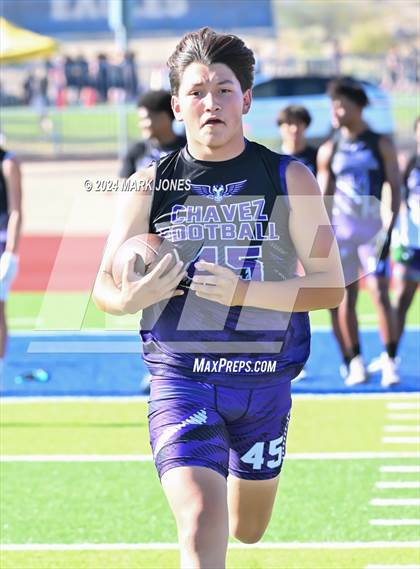 Thumbnail 2 in Greenway vs. Cesar Chavez (O'Connor 7 on 7 -  Saturday Night Lights) photogallery.