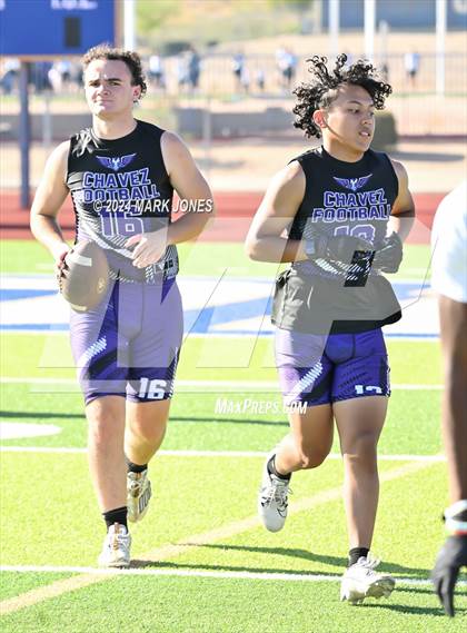 Thumbnail 3 in Greenway vs. Cesar Chavez (O'Connor 7 on 7 -  Saturday Night Lights) photogallery.