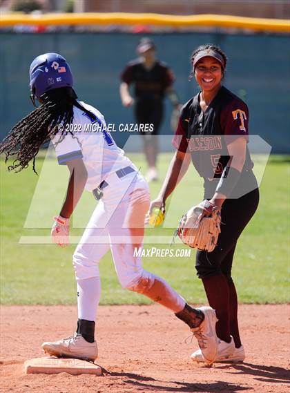 Thumbnail 2 in Chandler vs. Tolleson (Hamilton Softball Invitational) photogallery.