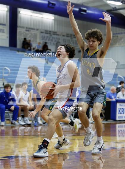 Thumbnail 3 in Trinity Christian vs Legacy Christian Academy (Krum Invitational) photogallery.