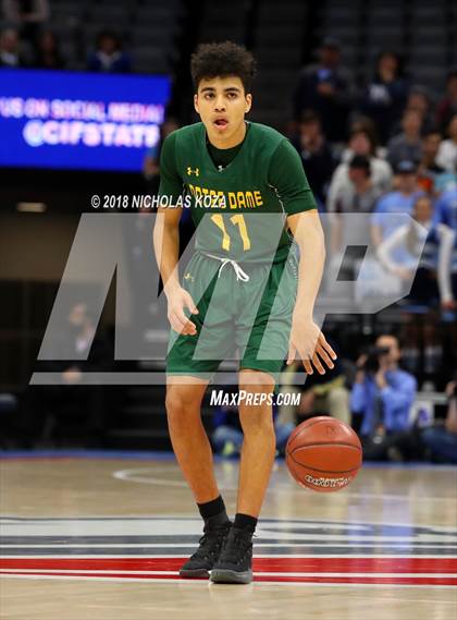 Thumbnail 3 in Notre Dame vs. Pleasant Valley (CIF State D3 Finals) photogallery.
