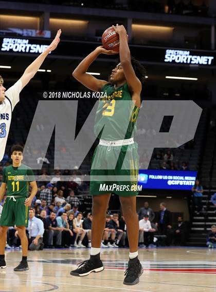 Thumbnail 1 in Notre Dame vs. Pleasant Valley (CIF State D3 Finals) photogallery.