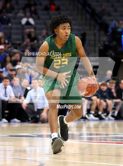 Thumbnail 1 in Notre Dame vs. Pleasant Valley (CIF State D3 Finals) photogallery.