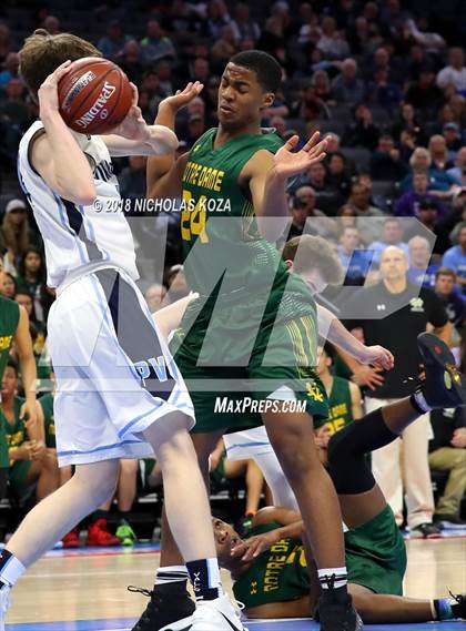 Thumbnail 1 in Notre Dame vs. Pleasant Valley (CIF State D3 Finals) photogallery.