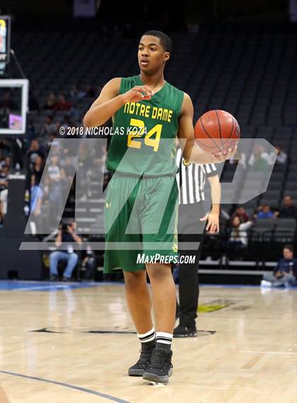 Thumbnail 2 in Notre Dame vs. Pleasant Valley (CIF State D3 Finals) photogallery.