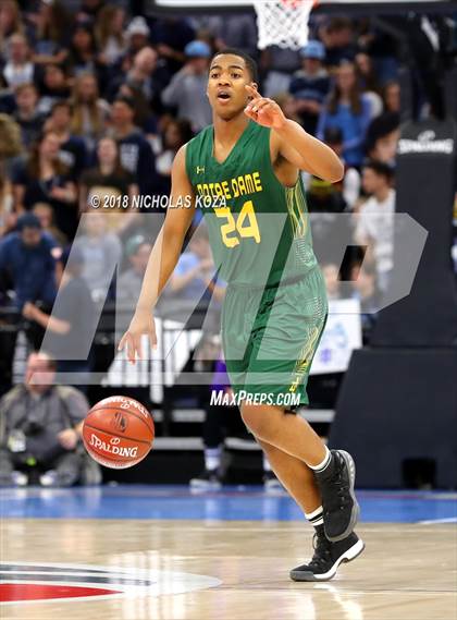 Thumbnail 2 in Notre Dame vs. Pleasant Valley (CIF State D3 Finals) photogallery.