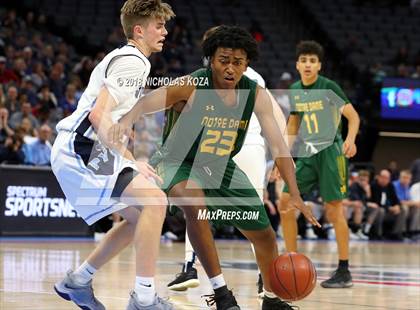 Thumbnail 2 in Notre Dame vs. Pleasant Valley (CIF State D3 Finals) photogallery.