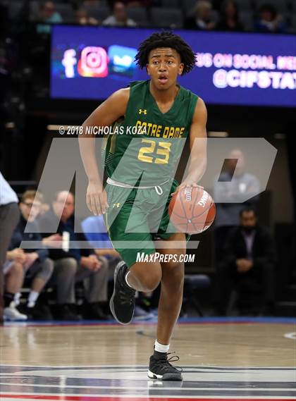Thumbnail 3 in Notre Dame vs. Pleasant Valley (CIF State D3 Finals) photogallery.