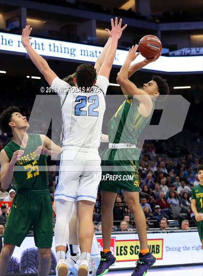 Thumbnail 1 in Notre Dame vs. Pleasant Valley (CIF State D3 Finals) photogallery.