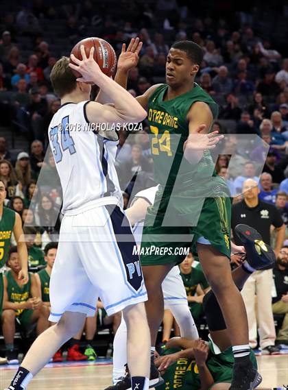 Thumbnail 3 in Notre Dame vs. Pleasant Valley (CIF State D3 Finals) photogallery.