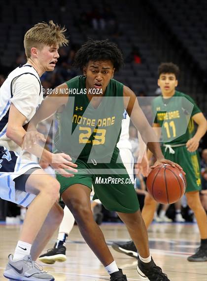 Thumbnail 3 in Notre Dame vs. Pleasant Valley (CIF State D3 Finals) photogallery.
