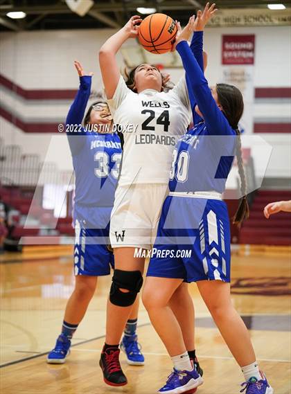 Thumbnail 3 in Wells vs. McDermitt (NIAA 1A East Girls Semifinals) photogallery.