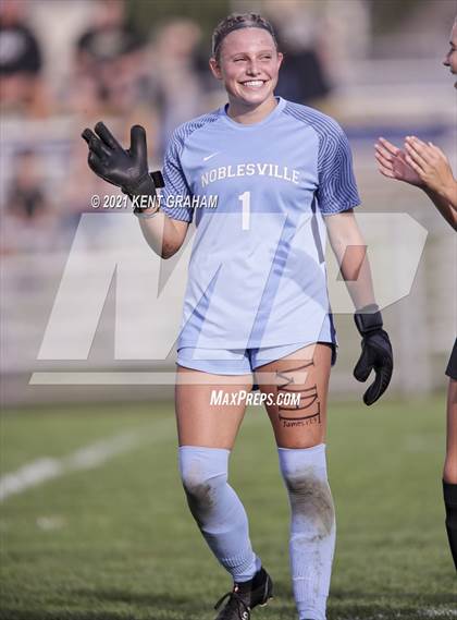 Thumbnail 3 in Noblesville vs Pendleton Heights  (IHSAA Hamilton Southeastern Sectional Semifinal) photogallery.