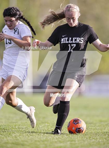 Thumbnail 1 in Noblesville vs Pendleton Heights  (IHSAA Hamilton Southeastern Sectional Semifinal) photogallery.
