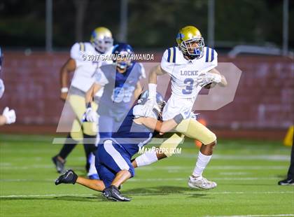 Thumbnail 3 in Marshall vs Locke (CIF LACS D3 Semifinal) photogallery.